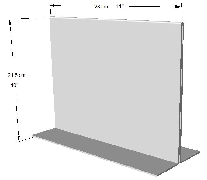 Exhibidor horizontal (2 lados) Tamaño: Hoja de carta