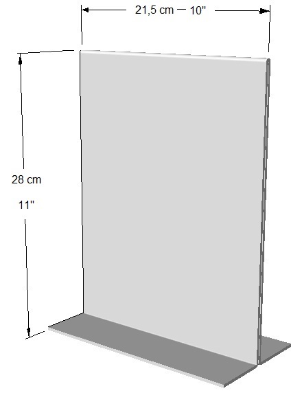 Exhibidor vertical (2 lados) Tamaño: Hoja de carta